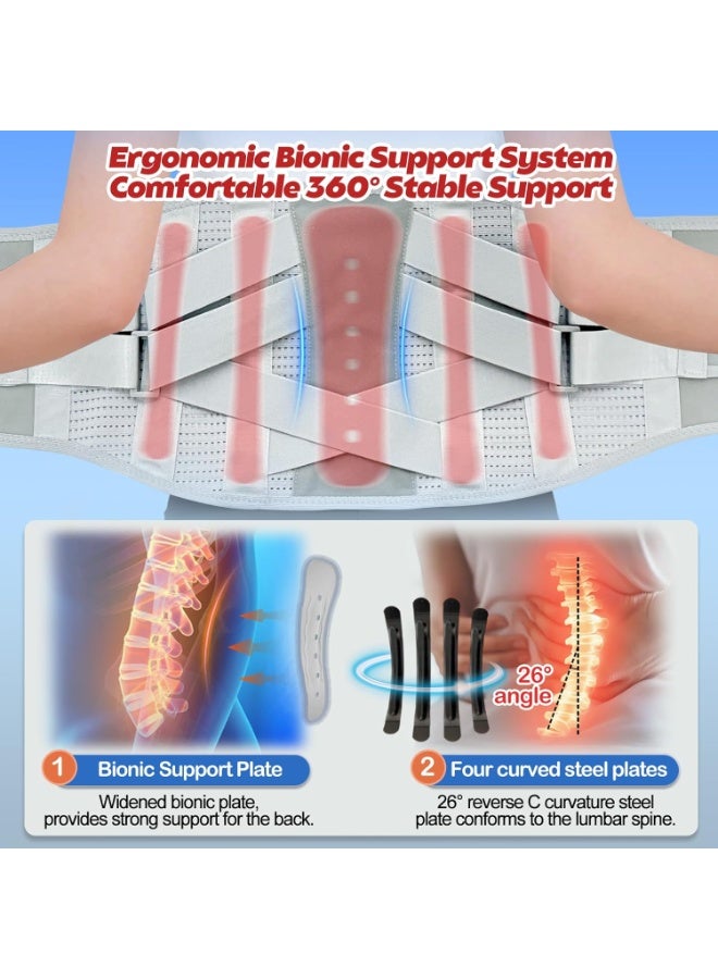 Bukela Women's Back Brace for Lumbar Support , Lower Back Pain Relief Adjustable Belt for Sciatica, Herniated Disc Scoliosis & Home Housework - Mother's Day Gift for Mom,wife, Grandma L - Image 4