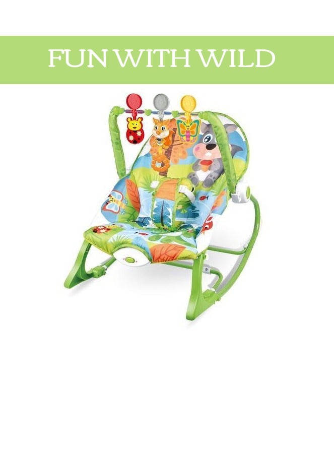 Factory Price 2 in 1 Baby Bouncer and Rocker , Soft Seat with Hanging toys for 0 months to 2 years kids - Image 2