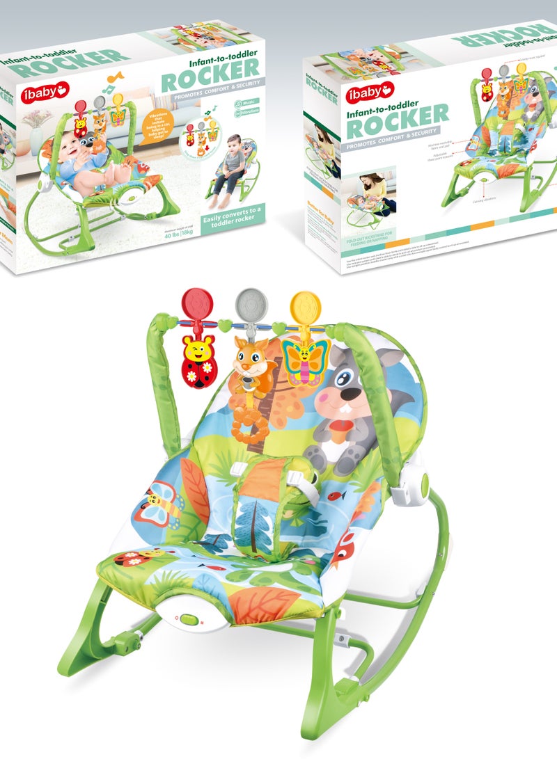 Factory Price 2 in 1 Baby Bouncer and Rocker , Soft Seat with Hanging toys for 0 months to 2 years kids - Image 3