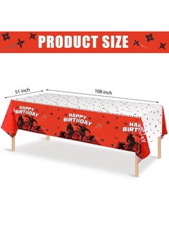 Tatuo 3 Pieces Ninja Pattern Tablecloths Ninja Birthday Party Supplies Disposable Plastic Rectangular Ninja Themed Table Covers For Teens Birthday Party Decorations 108 X 54 Inches  - Image 3