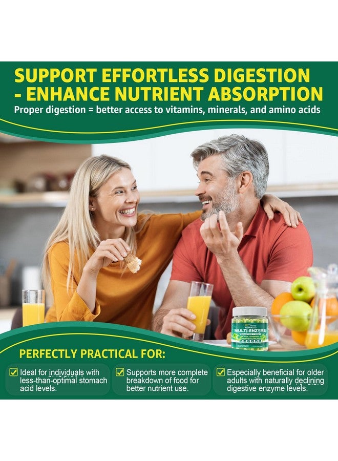 EnvyCure Digestive Enzymes Gummies for Women & Men, Multi-Enzymes with 90Billion CFU Probiotics and Prebiotics & Postbiotic, Vegetable & Fruit Fiber Blend, Super Enzymes for Digestive & Gut Health,Immune,60Cts - Image 4