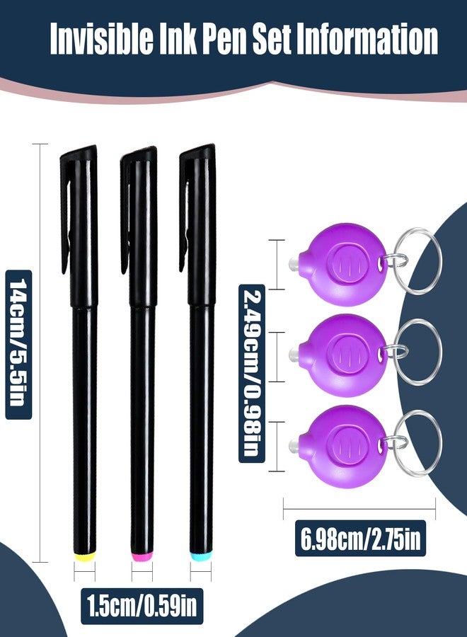 klumuke Invisible Ink Pens with UV Light, Magic Spy Pens (6PCS) - Image 3