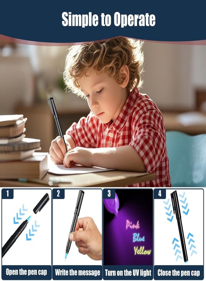klumuke Invisible Ink Pens with UV Light, Magic Spy Pens (6PCS) - Image 4