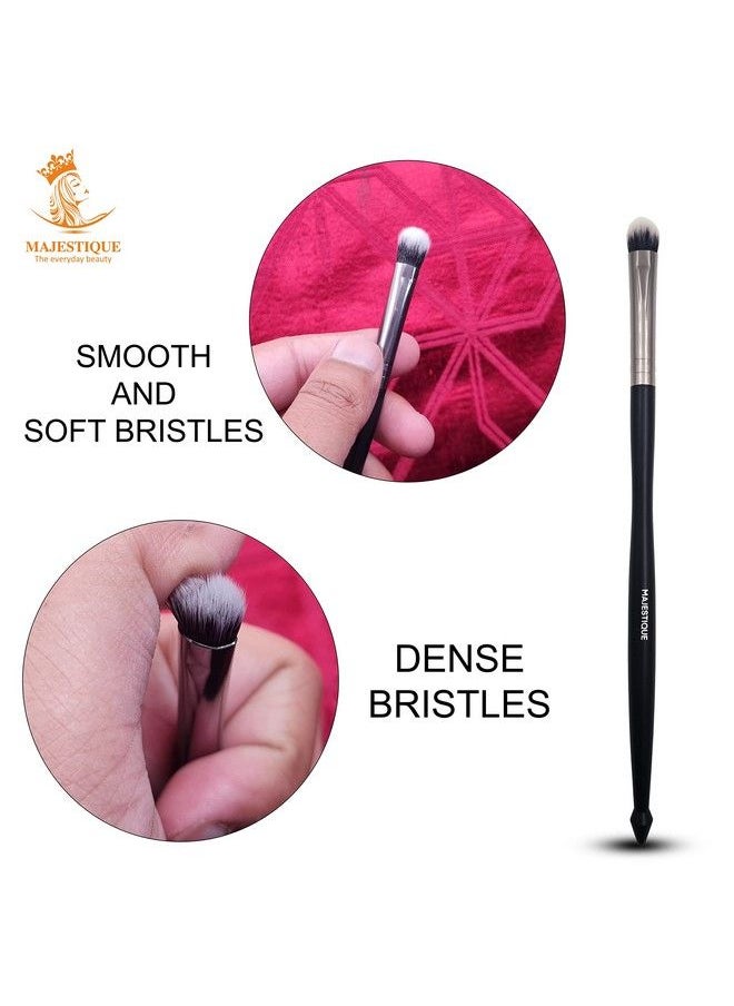 MAJESTIQUE Eyeshadow Brush Professional Eyeshadow Brush Eyeshadow Applicator Soft Makeup For Softens Dramatic Edges & Fine Lines Fc45  - Image 3