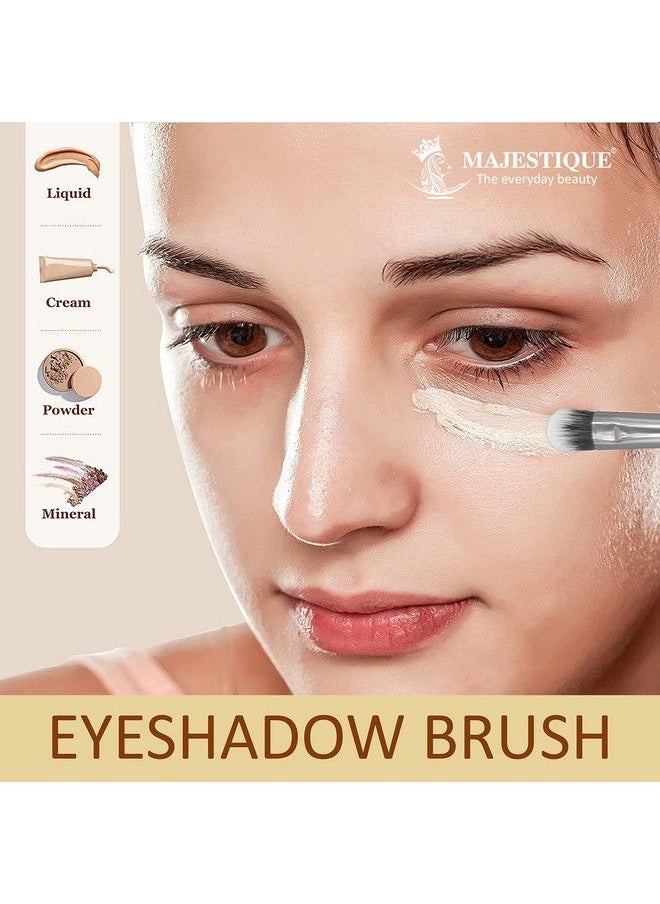 MAJESTIQUE - Eyeshadow Brush Professional Eyeshadow Brush Eyeshadow Applicator Soft Makeup For Softens Dramatic Edges & Fine Lines Fc45 - Image 1