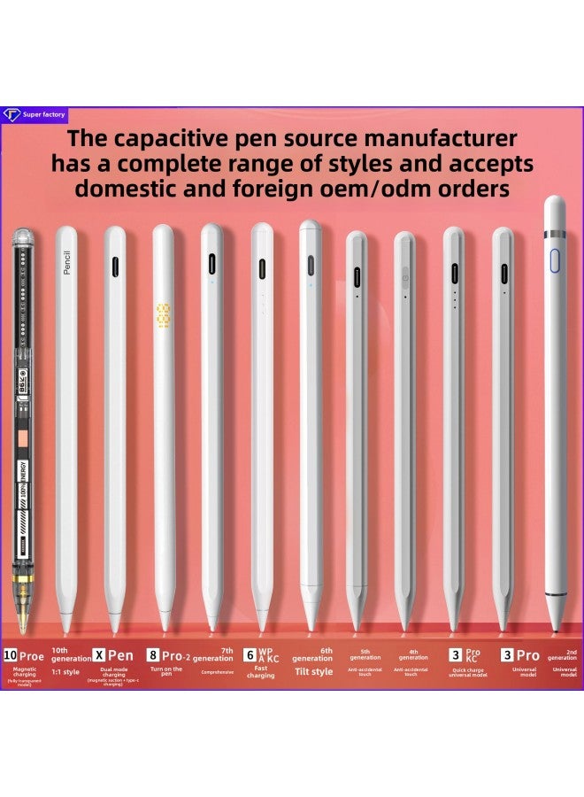 Active Transparent Magnetic Charging For AppleCapacitance Pen For ApplePencil For IPad Special Painting Touch Screen Pen-Color:3Pro-KC 【capacitive Screen Universal + Type-C Fast Charging】】  - Image 2