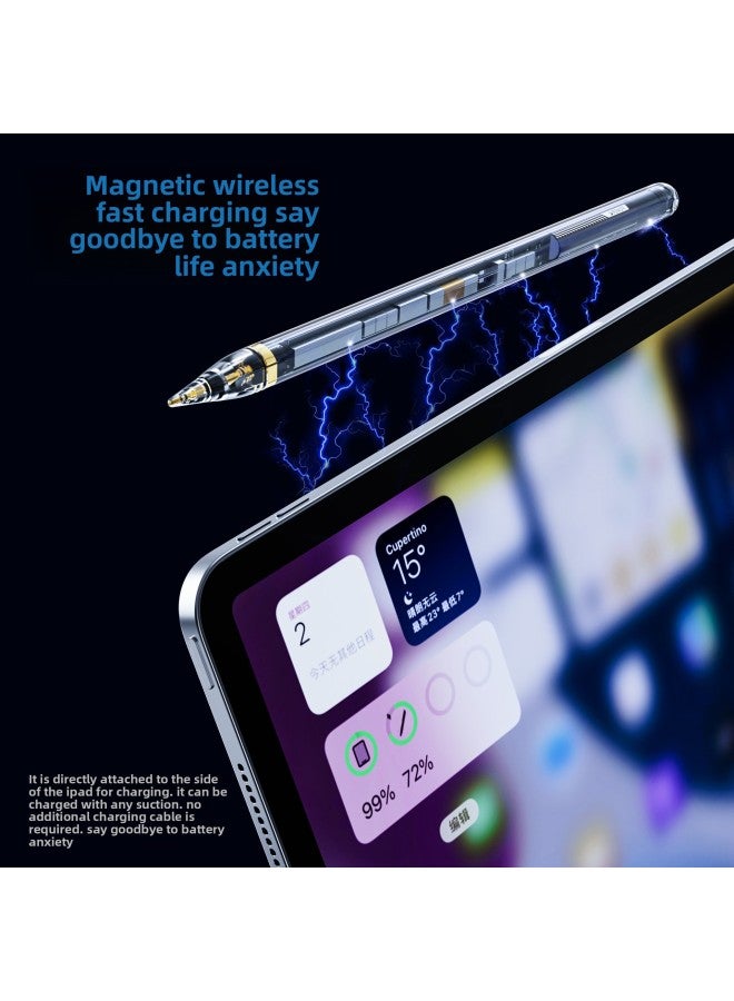 Active Transparent Magnetic Charging For AppleCapacitance Pen For ApplePencil For IPad Special Painting Touch Screen Pen-Color:3Pro-KC 【capacitive Screen Universal + Type-C Fast Charging】】  - Image 3