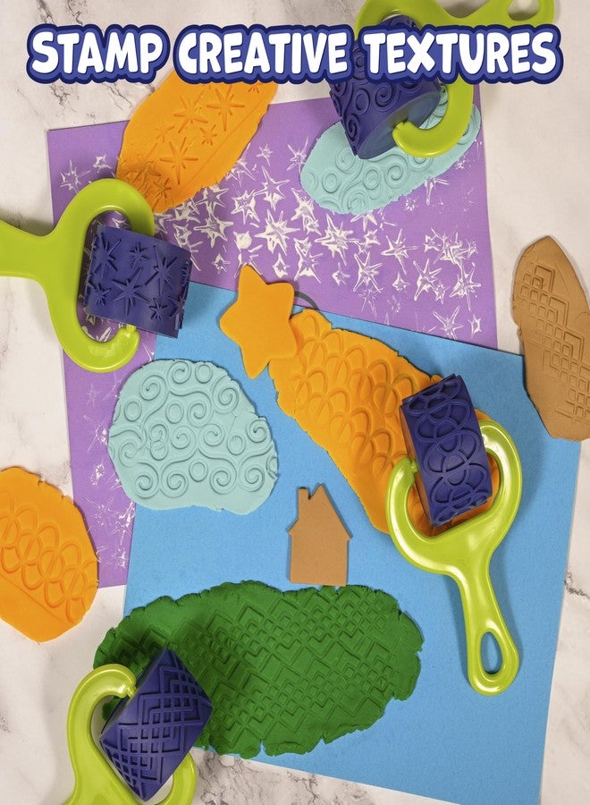 READY 2 LEARN Paint & Dough Explorers - 4 Patterns - Playdough Accessories - Textured Rollers for Play Dough - Paint Stamps for Kids - Clay Tools for Kids - Image 5