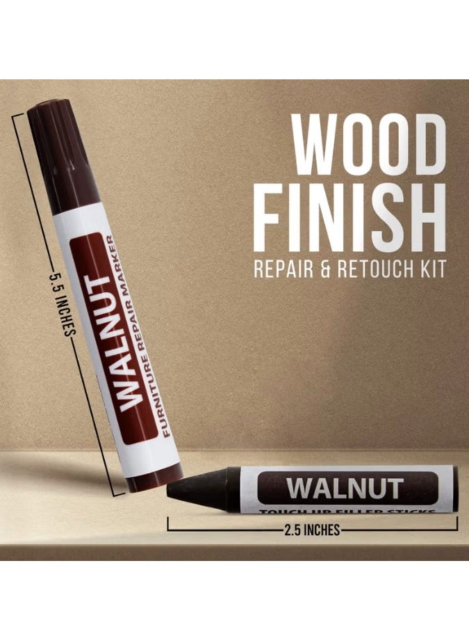 Furniture Repair Kit, Wood Markers and Wax Sticks with Sharpener Kit for Stains, Scratches, Wood Floors, Tables, Carpenters, Bedposts, Touch Ups and Cover Ups - Image 3