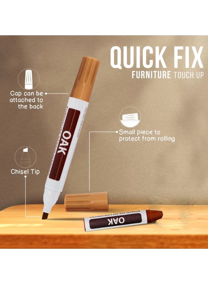 Furniture Repair Kit, Wood Markers and Wax Sticks with Sharpener Kit for Stains, Scratches, Wood Floors, Tables, Carpenters, Bedposts, Touch Ups and Cover Ups - Image 4