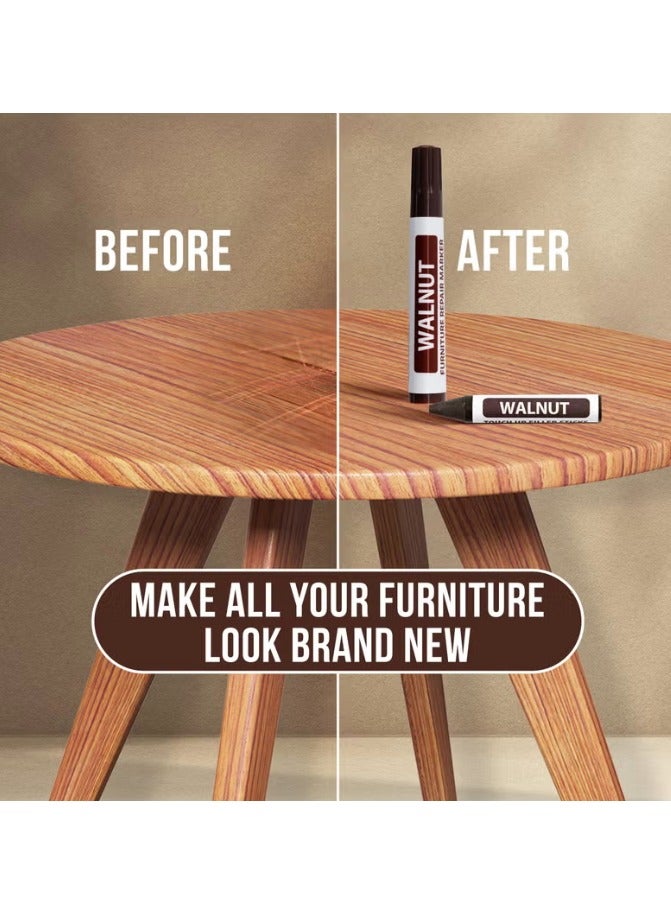 Furniture Repair Kit, Wood Markers and Wax Sticks with Sharpener Kit for Stains, Scratches, Wood Floors, Tables, Carpenters, Bedposts, Touch Ups and Cover Ups - Image 5