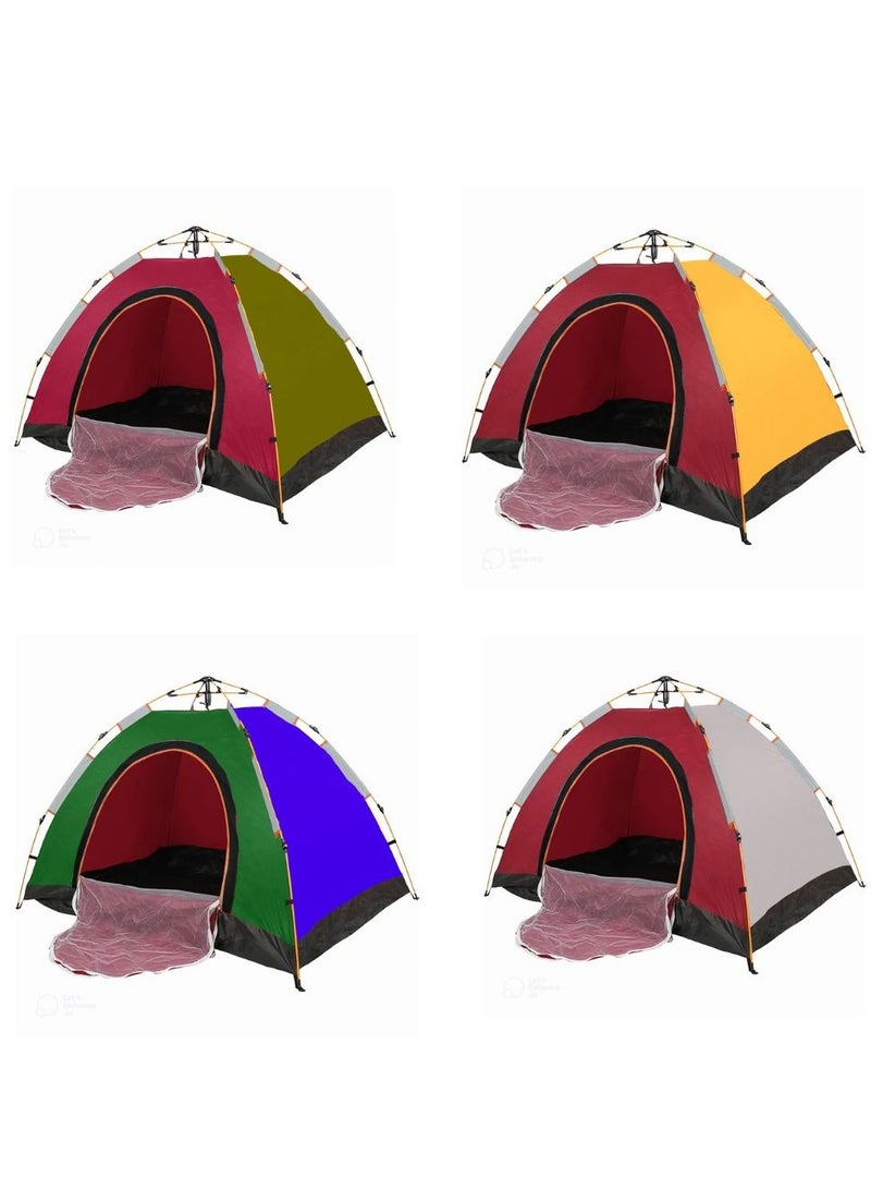 Spall 3 Person Camping Tent Automatic Instant Pop-Up Tent Lightweight Portable Tent Outdoor Camping Waterproof Camping Tent and 1 Doors with Carry Bag - Image 4