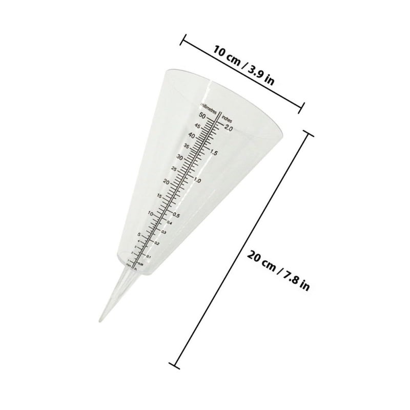 Cone Shaped Rain Gauge with Scale Outdoor Ground Insertion Water Measurement Tool - Image 3