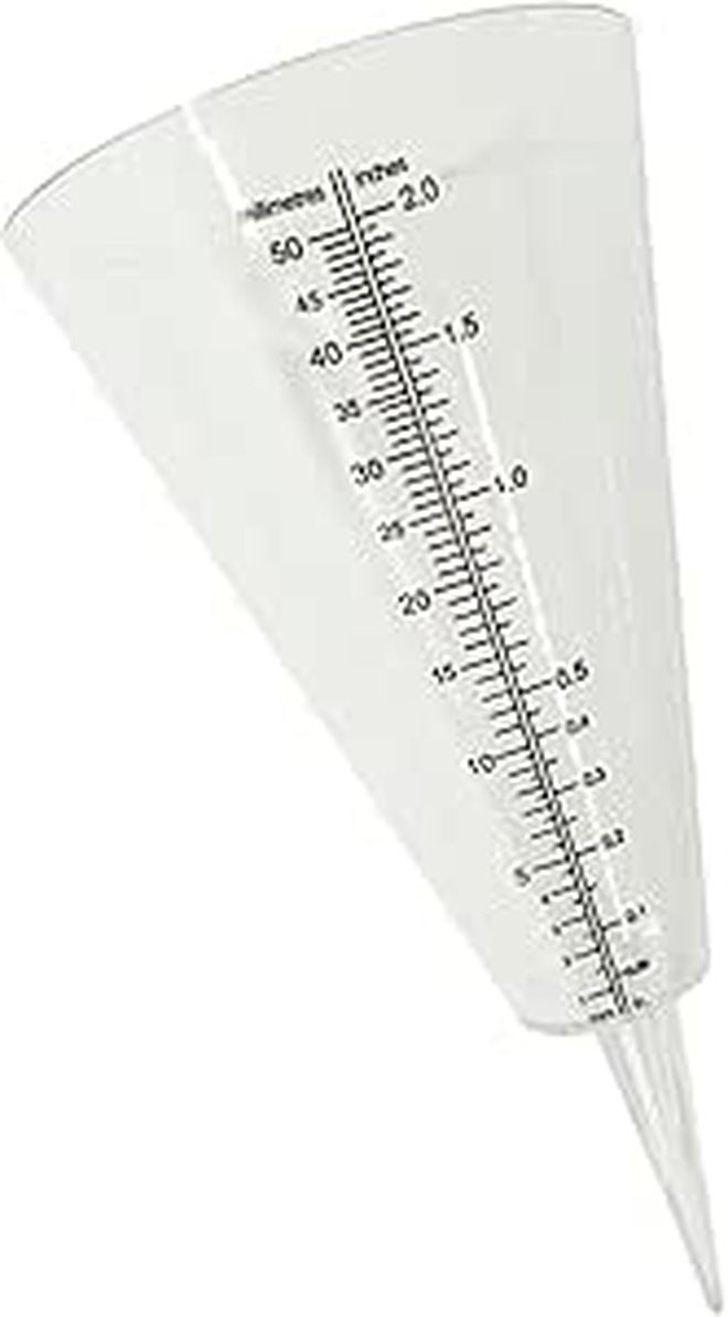 Cone Shaped Rain Gauge with Scale Outdoor Ground Insertion Water Measurement Tool - Image 1