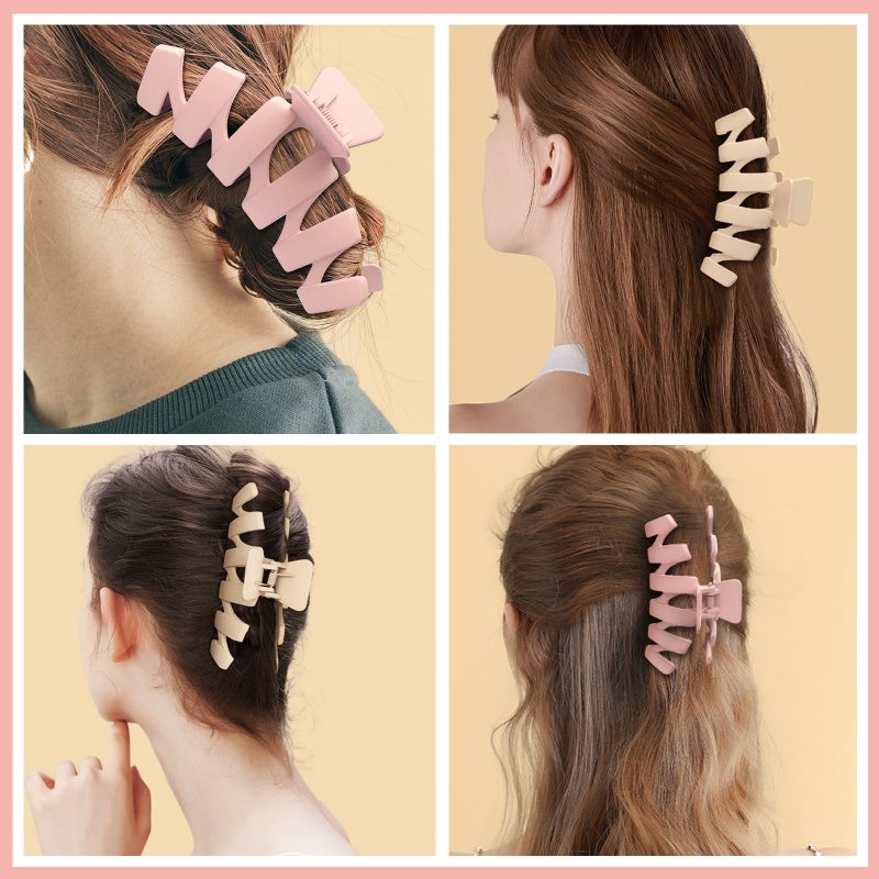Maykawe Medium Hair Claw Clips Assorted Color 6-Pack Lightweight Non-Slip Grip - Strong Hold Jaw Clips for Thick Thin Hair - Image 4