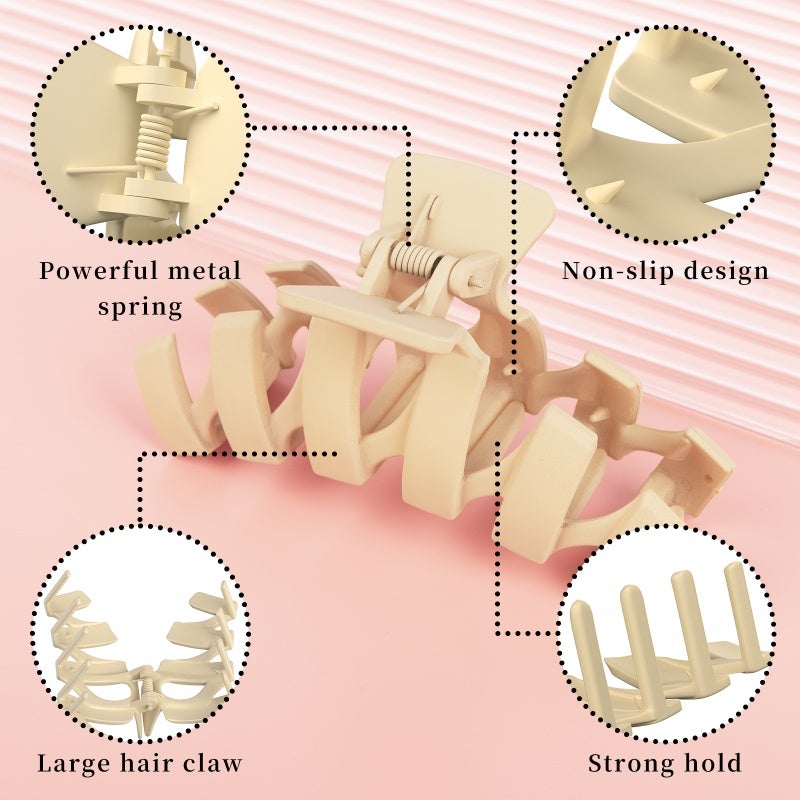 Maykawe Medium Hair Claw Clips Assorted Color 6-Pack Lightweight Non-Slip Grip - Strong Hold Jaw Clips for Thick Thin Hair - Image 5