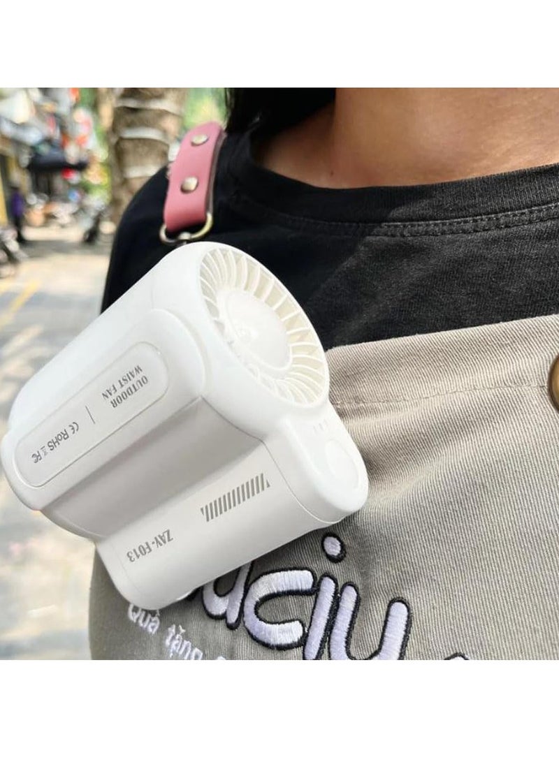 Wearable Under Shirt Clip Fan – Portable Waist Cooling Fan with Dual Clips, 4500mAh Rechargeable Battery, 3-Speed Adjustable Airflow, Hands-Free Personal Cooling Fan for Summer, Travel, Outdoor, Wor - Image 4