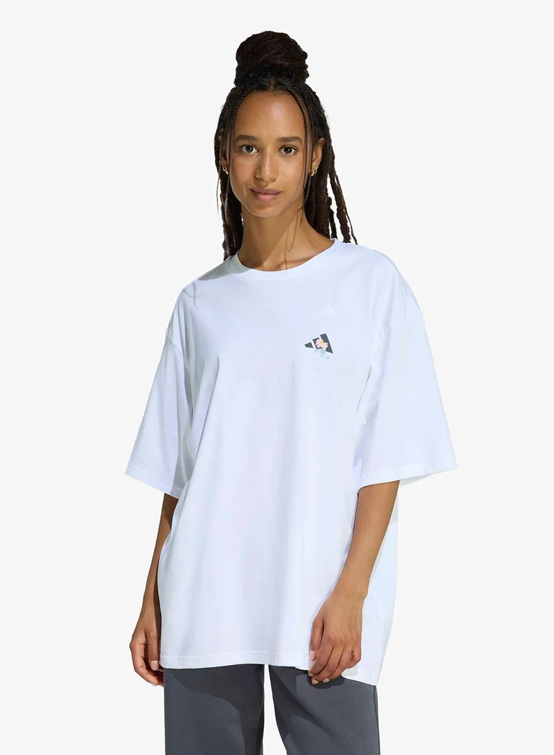 Adidas SOFT SIDE OVERSIZED GRAPHIC T-SHIRT