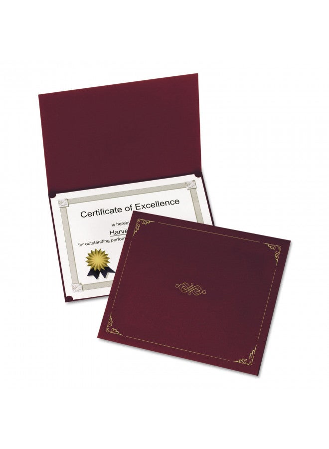 Oxford Oxford Certificate Holders, Burgundy, Letter Size, 5 Per Pack (29900585BGD) - Image 1