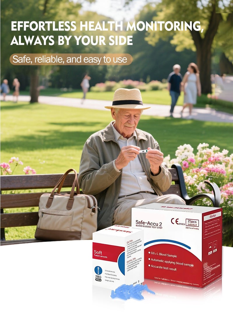 مجموعة اختبار جلوكوز الدم الفوري المكونة من 50 قطعة - Image 2