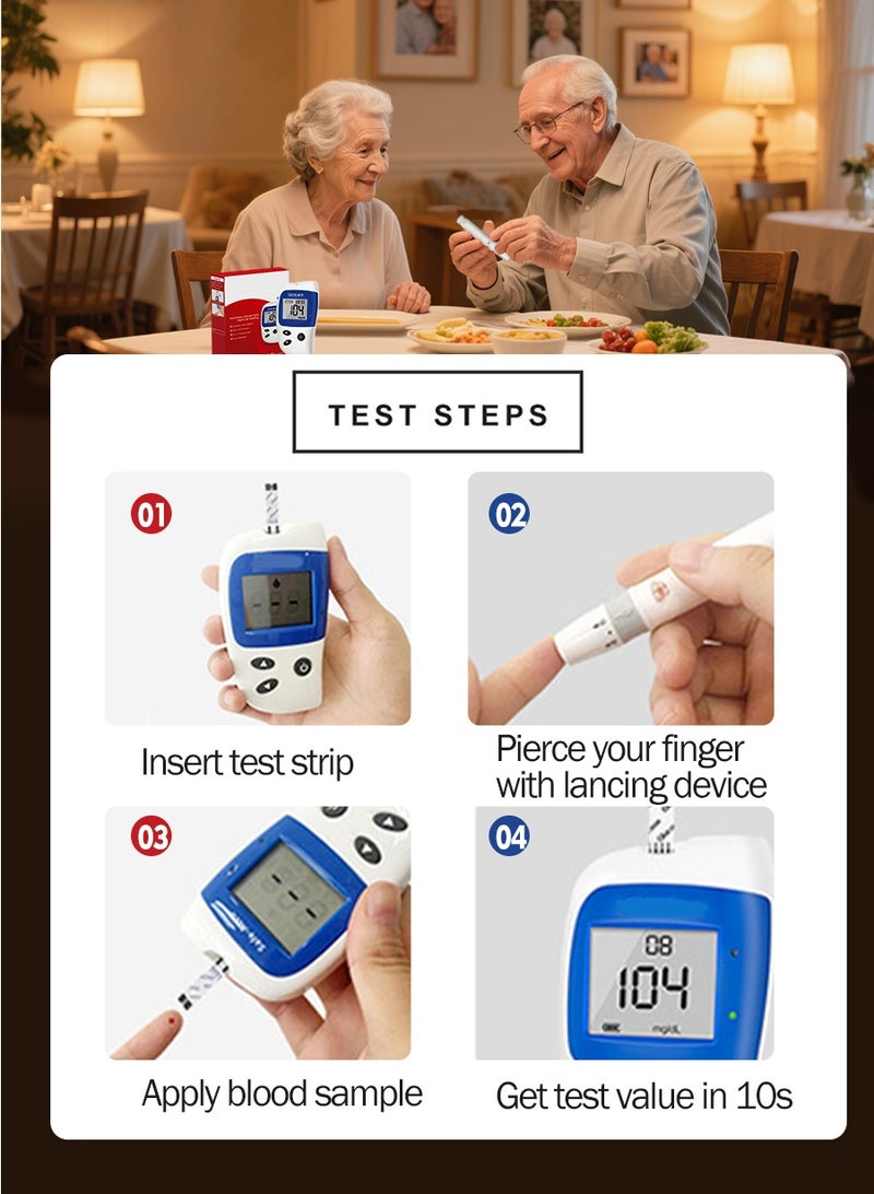 مجموعة اختبار جلوكوز الدم الفوري المكونة من 50 قطعة - Image 4