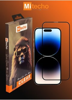 Mi techo Mi techo Apple iPhone 15 Pro Full Coverage Clear Tempered Glass Screen Protector  - Image 3
