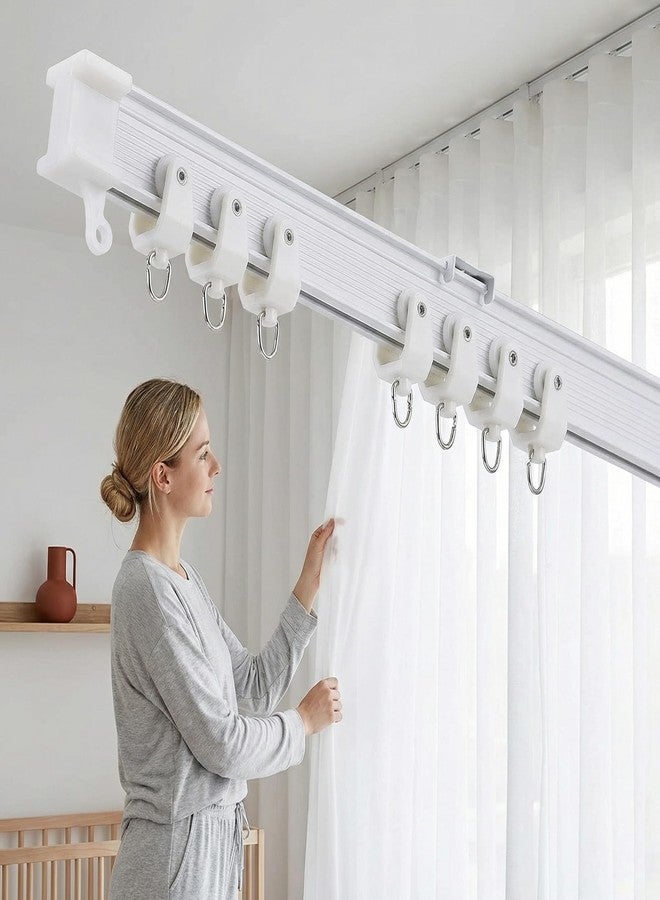 Manwetye 5 Meters (16.4FT) Flexible Bendable Ceiling Curtain Track,room divider, window treatment or bay, shower track, trailer motorhome Curtain Track, Room Divider, Ceiling Track for Curtains - Image 5