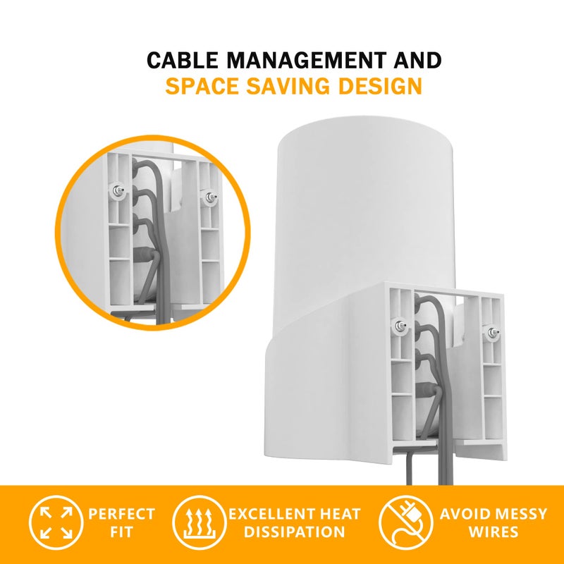 Bangcheer Wall Mount for TP-Link Deco X68/XE75/AXE5300 Mesh Wi-Fi 6 System, Space-Saving Wall Hanging Bracket Holder for Wi-Fi Booster, Cable Organizer Without Messy, Easy Installation (1Pack) - Image 3