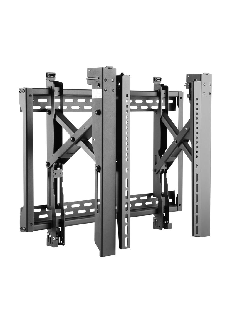 Skill Tech Skilltech SVW06-46T Pop-Out Landscape Video Wall Mount | 45–75" Screens | 70kg Load Capacity | Pop-Out 95–285mm | Fine Adjustment | VESA 600×400 | Anti-Theft | UL Certified | Black - Image 1