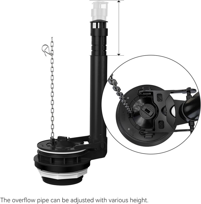 RT 3-Inch Toilet Flapper Valve Adjustable Flush Volume Toilet Repair Kit for 2-piece Toilet A21026 - Image 4