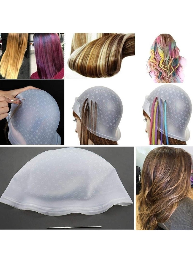 Renewable and washable silicone hair dye bonnet - comfortable size for all ages - Image 1