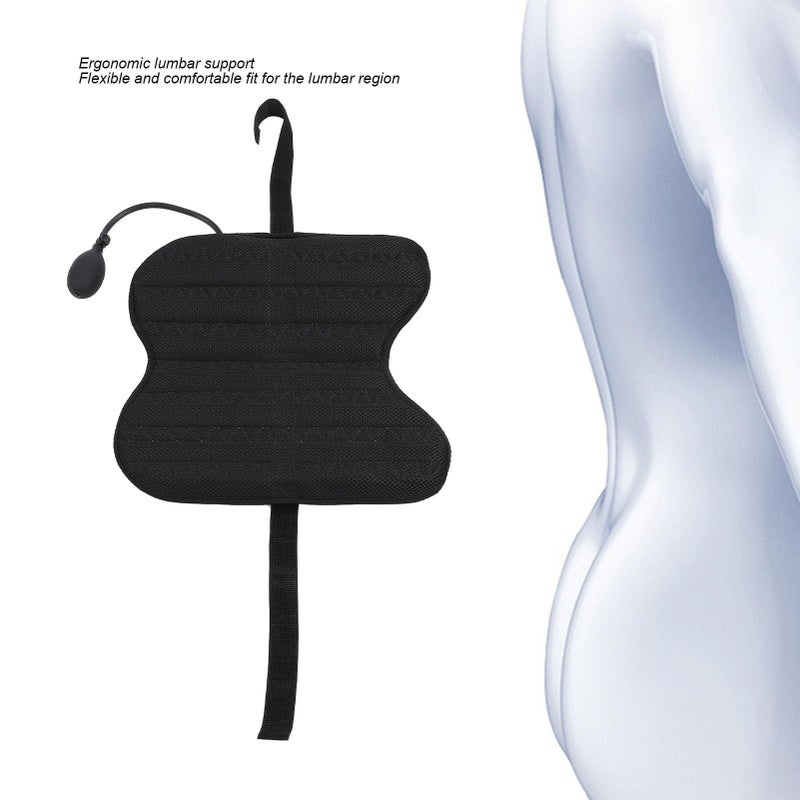 Lumbar Support Pillow with Adjustable Strap and Mesh Fabric for Office Chair and Car Seat - Image 5