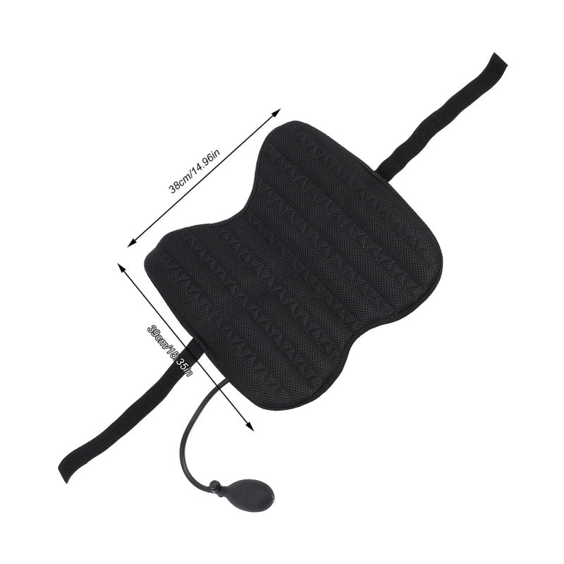 Lumbar Support Pillow with Adjustable Strap and Mesh Fabric for Office Chair and Car Seat - Image 3