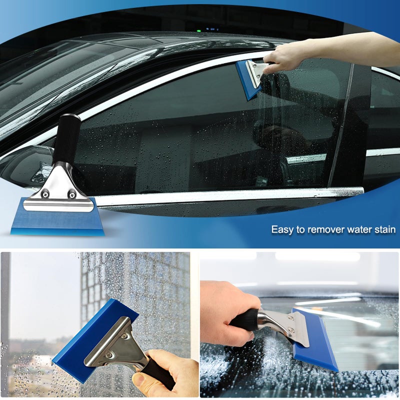 EHDIS Vinyl Wrap Tool Window Tint Kit 7 Pieces Vehicle Tinting Tools Car Glass Protective Film Wrapping Installation Set Included Vinyl Scraper, Window Rubber Squeegee,Cutting Knife with Blades - Image 3
