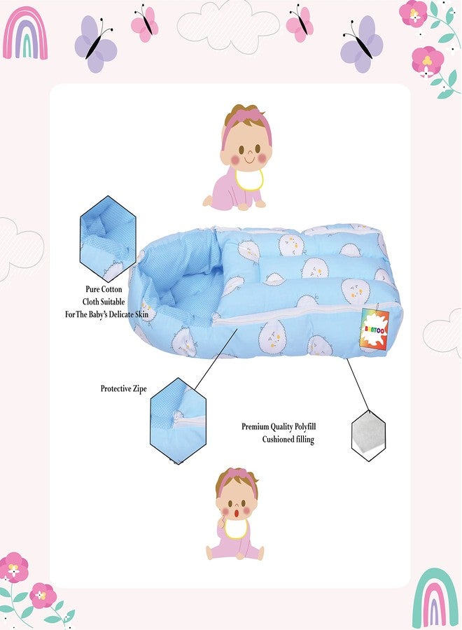 Bantoo Baby Complete All in One Bedding Combo Set (0-6 Months, Blue) (4PCS Set) - Image 5