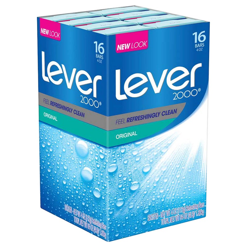 Lever 2000 Bar Soap, Original, 4 oz, 16 bar - Image 1