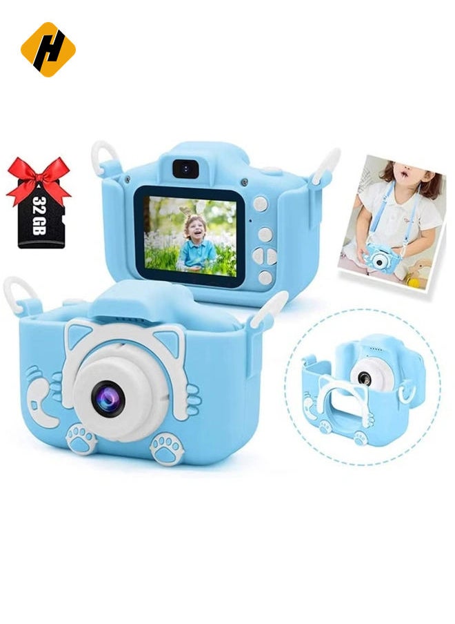 هوها لعبة Kids Toy Digital Camera ، 2021 ترقية 1080p كاميرا مزدوجة 2.0 بوصة شاشة 20 ميجابكسل HD فيديو HD مع [32 جيجابايت بطاقة الذاكرة] هدايا للبنات للأطفال ، أفضل ألعاب هدايا عيد الميلاد  - Image 1