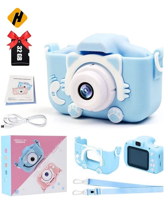 هوها لعبة Kids Toy Digital Camera ، 2021 ترقية 1080p كاميرا مزدوجة 2.0 بوصة شاشة 20 ميجابكسل HD فيديو HD مع [32 جيجابايت بطاقة الذاكرة] هدايا للبنات للأطفال ، أفضل ألعاب هدايا عيد الميلاد  - Image 3