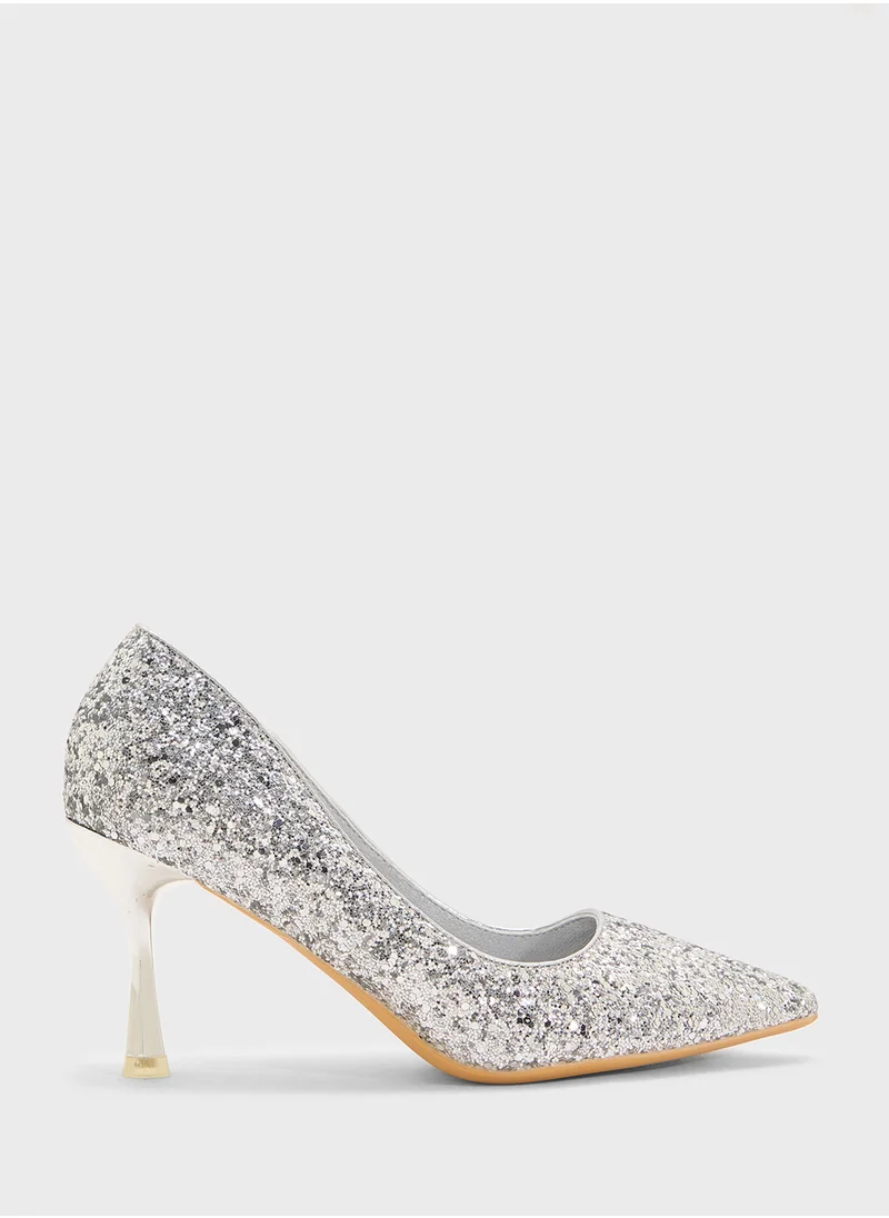 أندرينا Heeled Glitter Pump