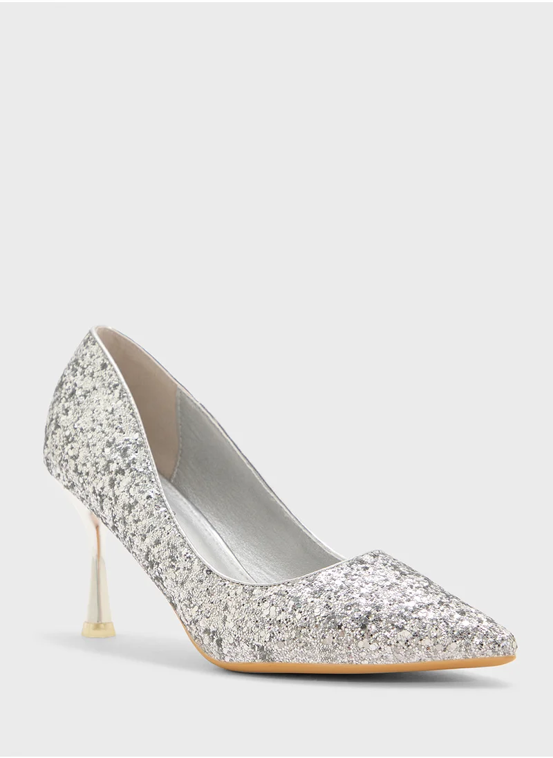 أندرينا Heeled Glitter Pump