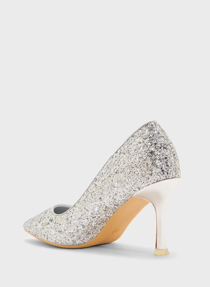 أندرينا Heeled Glitter Pump