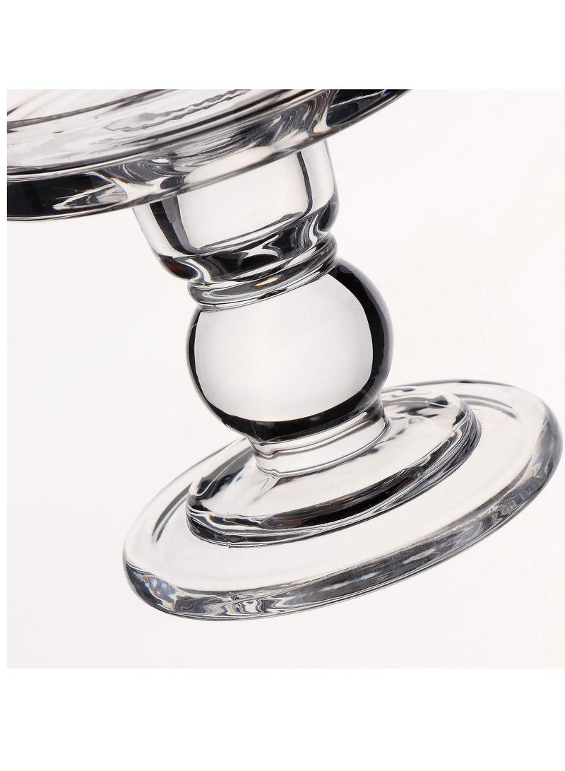 ار ار براند قطعتين حامل شموع زجاجي لشمعة عمودية حامل كريستال شفاف شمعة صغيرة مدببة لطاولة العشاء المنزلية ديكور المنزل - Image 2