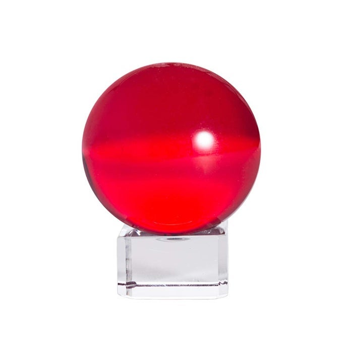 50mm2 inch K9 Solid Crystal Ball with Free Stand Suncatcher Red