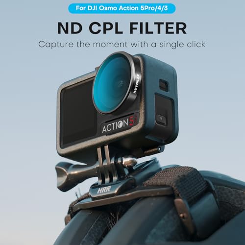 REYGEAK Lens Filter Set for DJI Action 5 Pro/4/3,4 Pack CPL ND8 ND16 ND32 Polarizing Neutral Density Filter,Multicoated HD Optical Glass for DJI Osmo Action Camera Accessories - Image 2