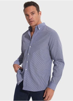 JUNE Check Deatiled  Regular Fit Shirt  - Image 3