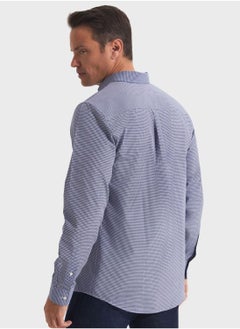 JUNE Check Deatiled  Regular Fit Shirt  - Image 2