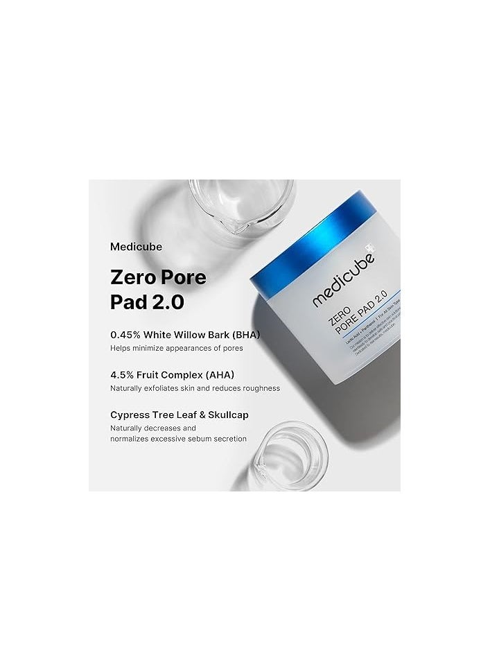 Medicube - Medicube Zero Pore Pad 2.0 | 70 sheets | AHA+BHA pore + acne care | Gentle exfoliating & peeling | No sulfates & parabens - Image 1
