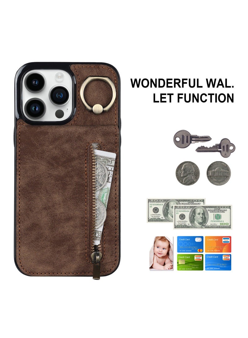 DUNISO For iPhone 14 Pro Max 6.7" Leather Wallet Case with Card Slots Holder Magnetic Clasp Shockproof Flip Folio Book Protective Cover Women Men for Apple 14 ProMax 5G Phone Case - Image 2