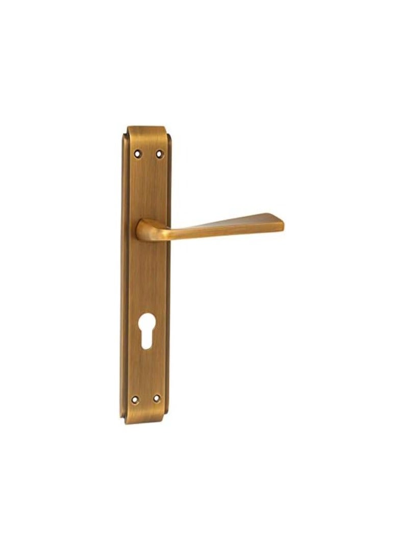 KNP KNP Zinc Material Matt Coffee Door Handle Lock Set (25L x 7Wcm) perfect combination of durability, security, and style.