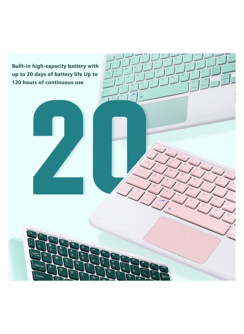 Aookay - 3 in 1,  Arabic and English Keyboard Case for Xiaomi Redmi Pad 2022 Case 10.61 inch with Bluetooth Mouse, Lightweight Cover with Detachable Bluetooth Touch Keyboard (Black) - Image 1